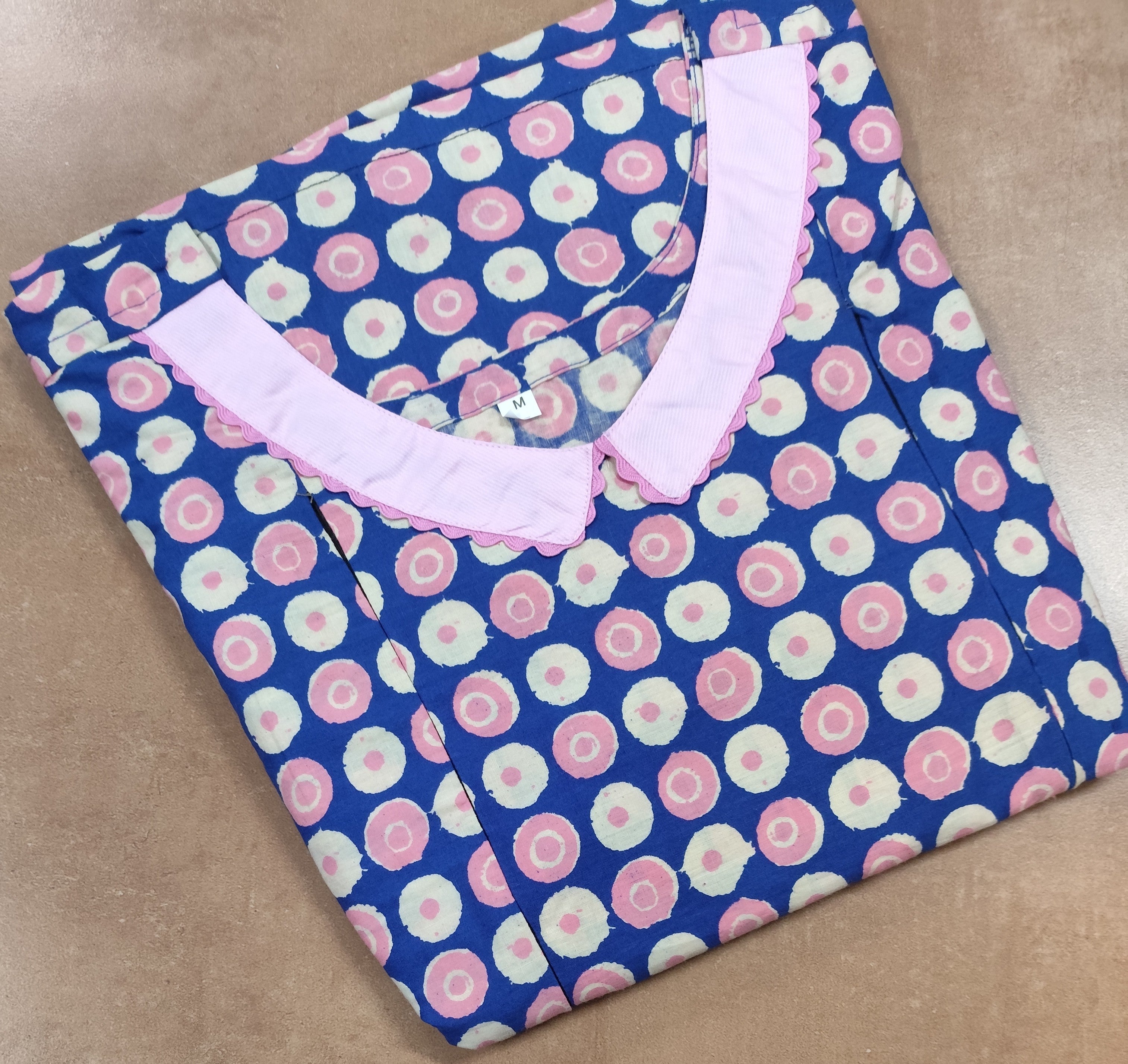 Cotton Pleated, Side zip, Side elastic Medium Plus Printed Maternity Wear
