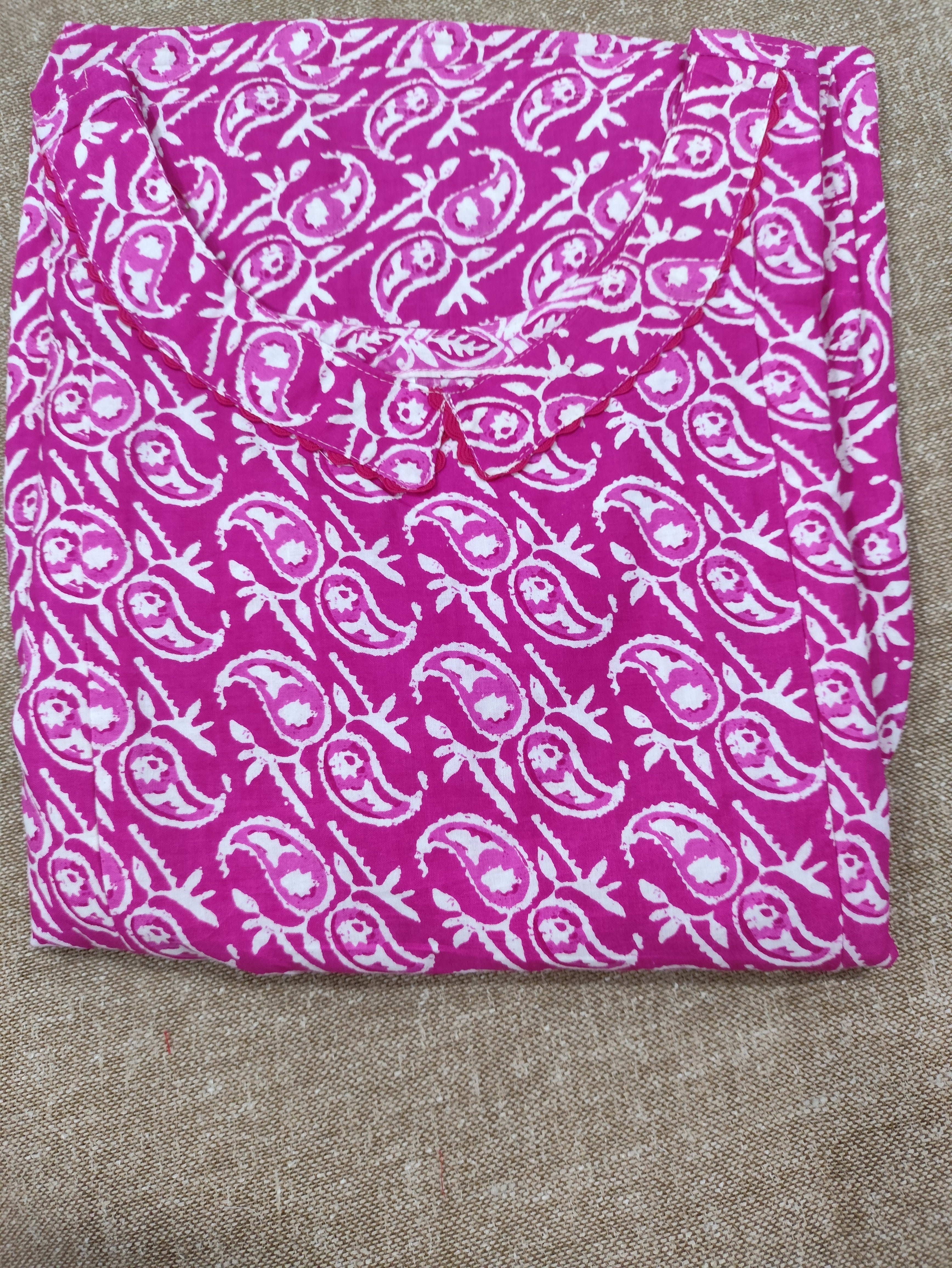 Cotton Pleated, Side zip, Side elastic Large Printed Maternity Wear