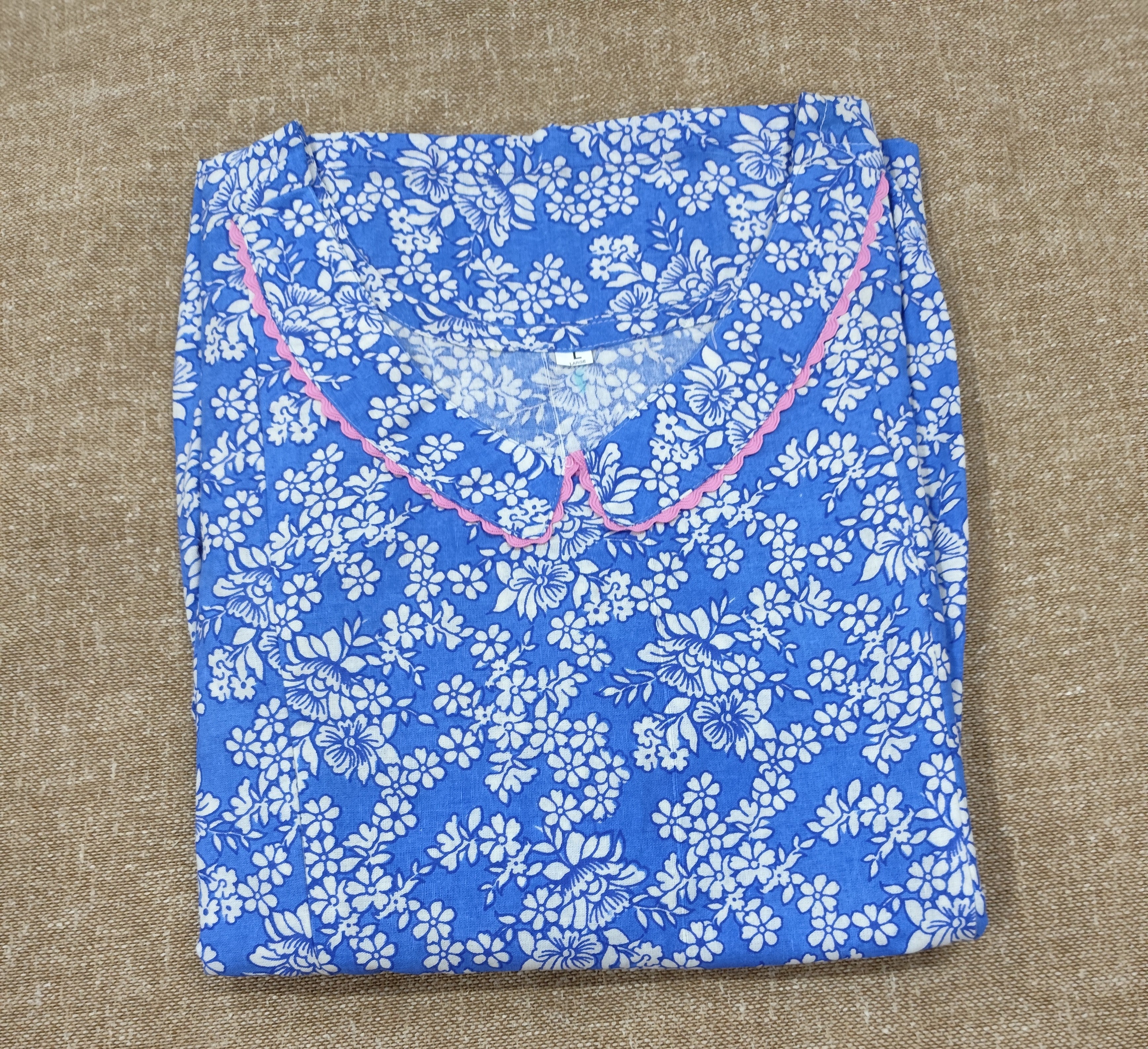 Cotton Pleated, Side zip, Side elastic Large Printed Maternity Wear