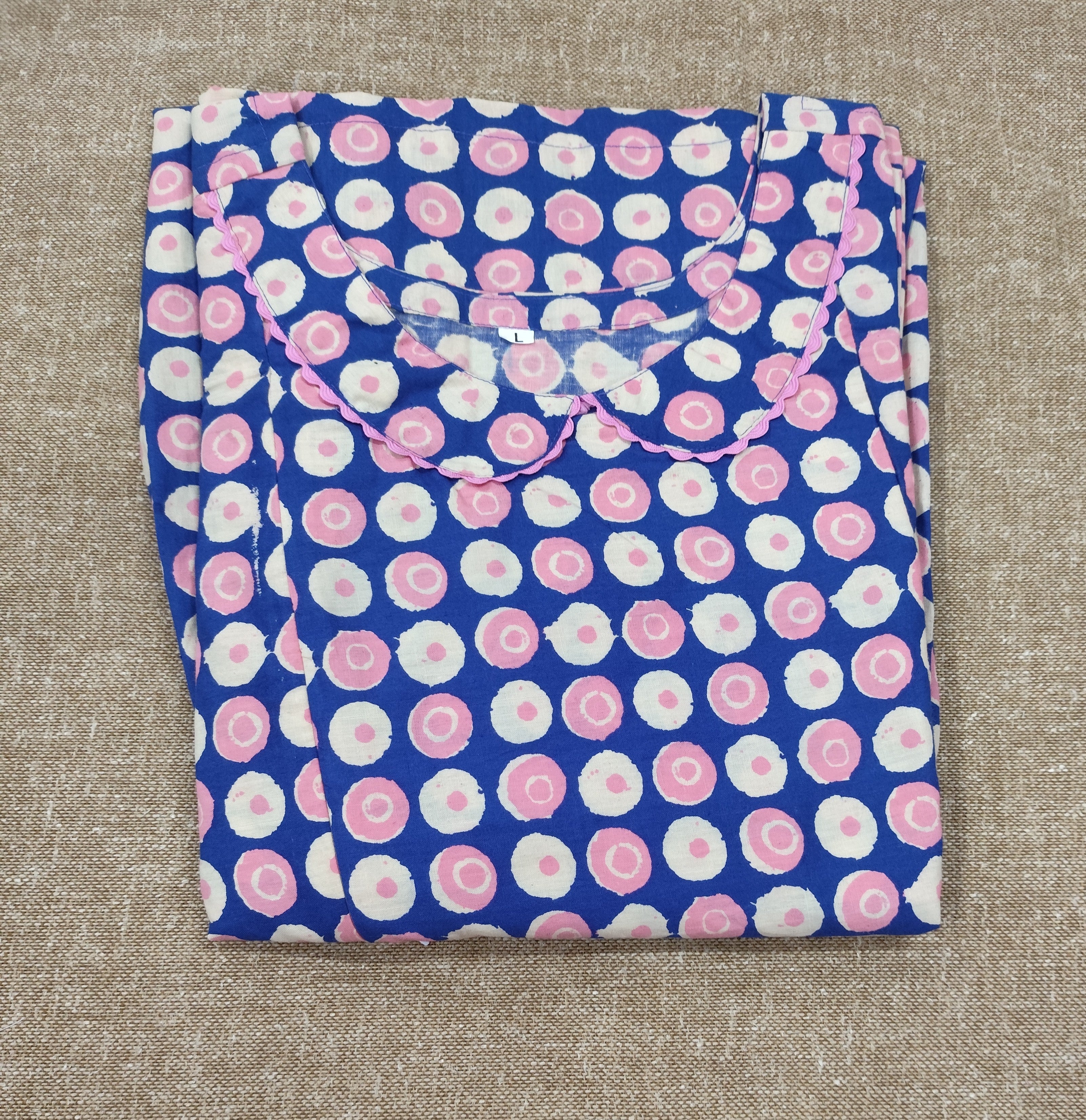 Cotton Pleated, Side zip, Side elastic Large Printed Maternity Wear