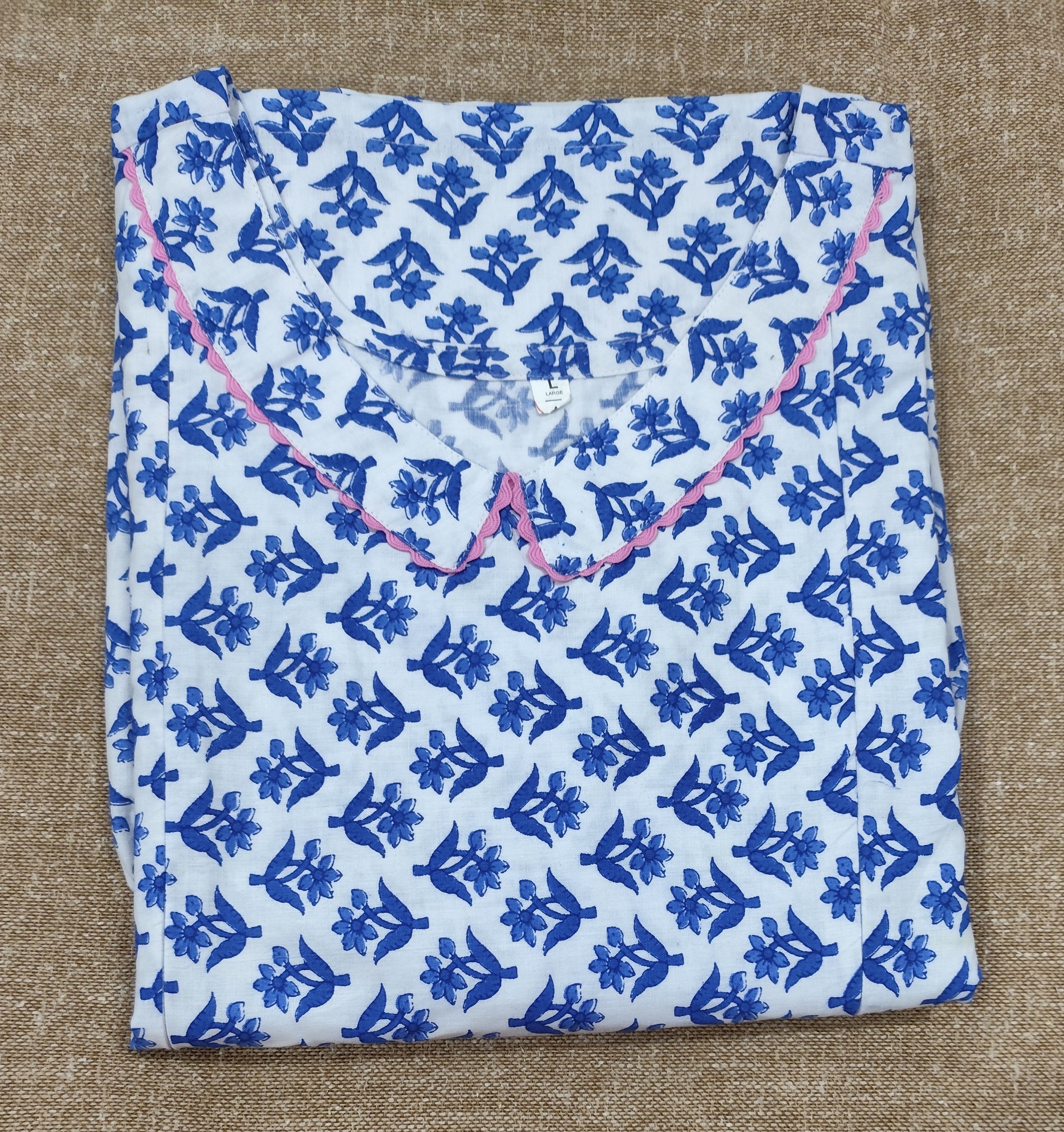Cotton Pleated, Side zip, Side elastic Large Printed Maternity Wear