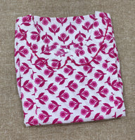 Cotton Pleated, Side zip, Side elastic Large Printed Maternity Wear