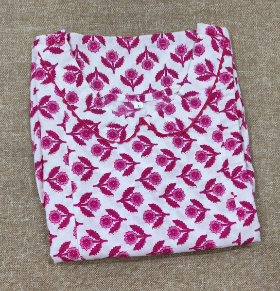 Cotton Pleated, Side zip, Side elastic Large Printed Maternity Wear