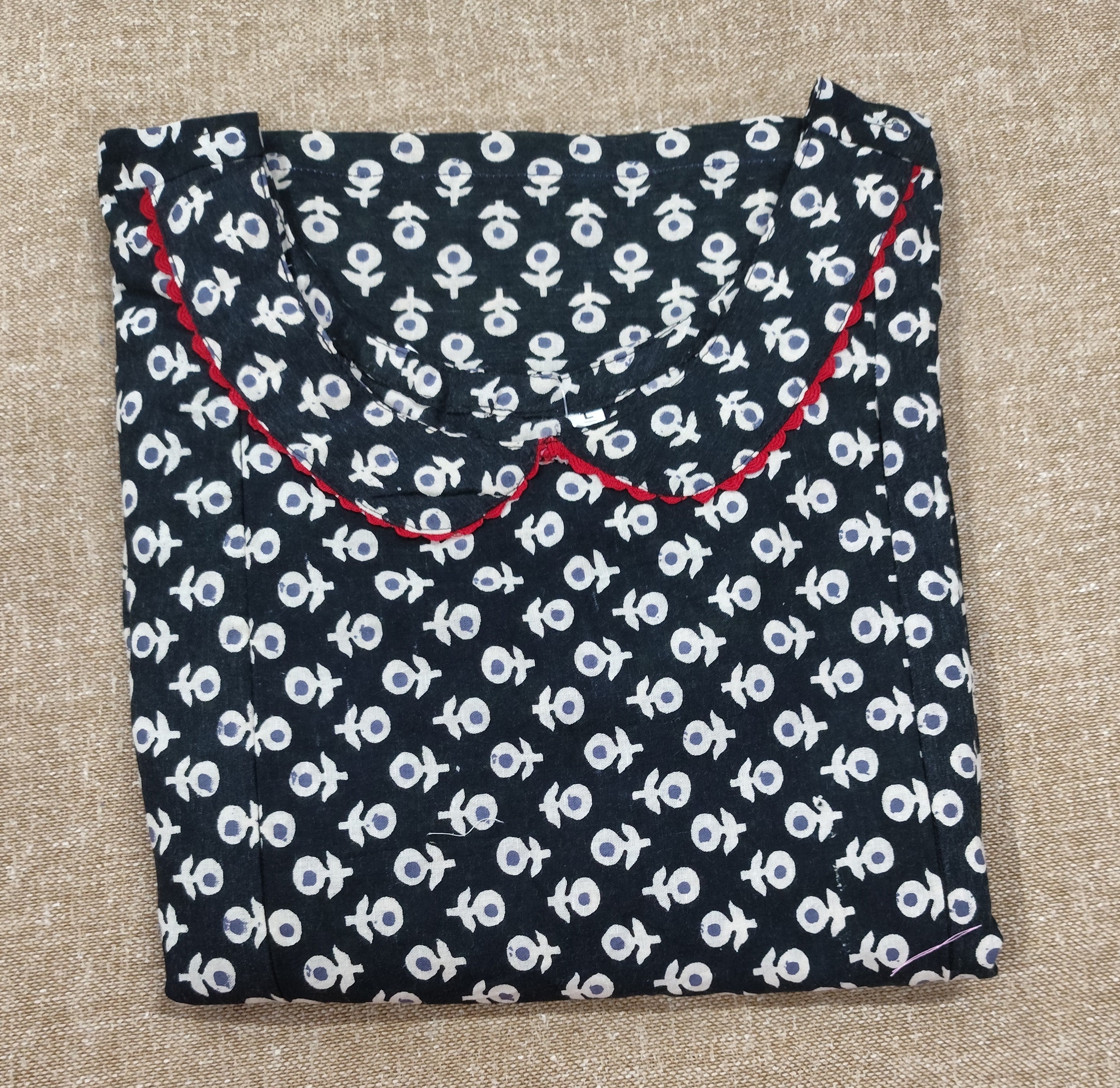 Cotton Pleated, Side zip, Side elastic Large Printed Maternity Wear