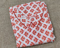 Cotton Pleated, Side zip, Side elastic Large Printed Maternity Wear