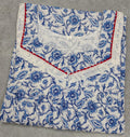 Cotton Pleated, With Pockets, No Open Large Printed Nighty