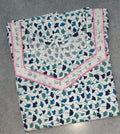 Cotton With Pockets, No Open, A-line churidar cut Medium Printed Nighty