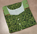 Cotton Pleated, With Pockets, Half Open Large Printed Nighty
