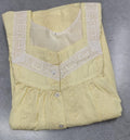Hacoba Pleated, With Pockets, Half Open Small Printed Nighty