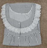 Soft Cotton Pleated, Full Open Medium Printed Nighty