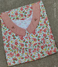 Cotton Pleated, With Pockets, No Open Medium Printed Nighty