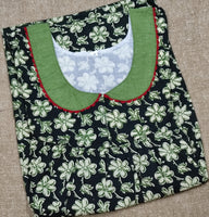 Cotton Pleated, With Pockets, No Open Small Printed Nighty