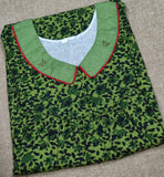 Cotton Pleated, With Pockets, No Open Small Printed Nighty