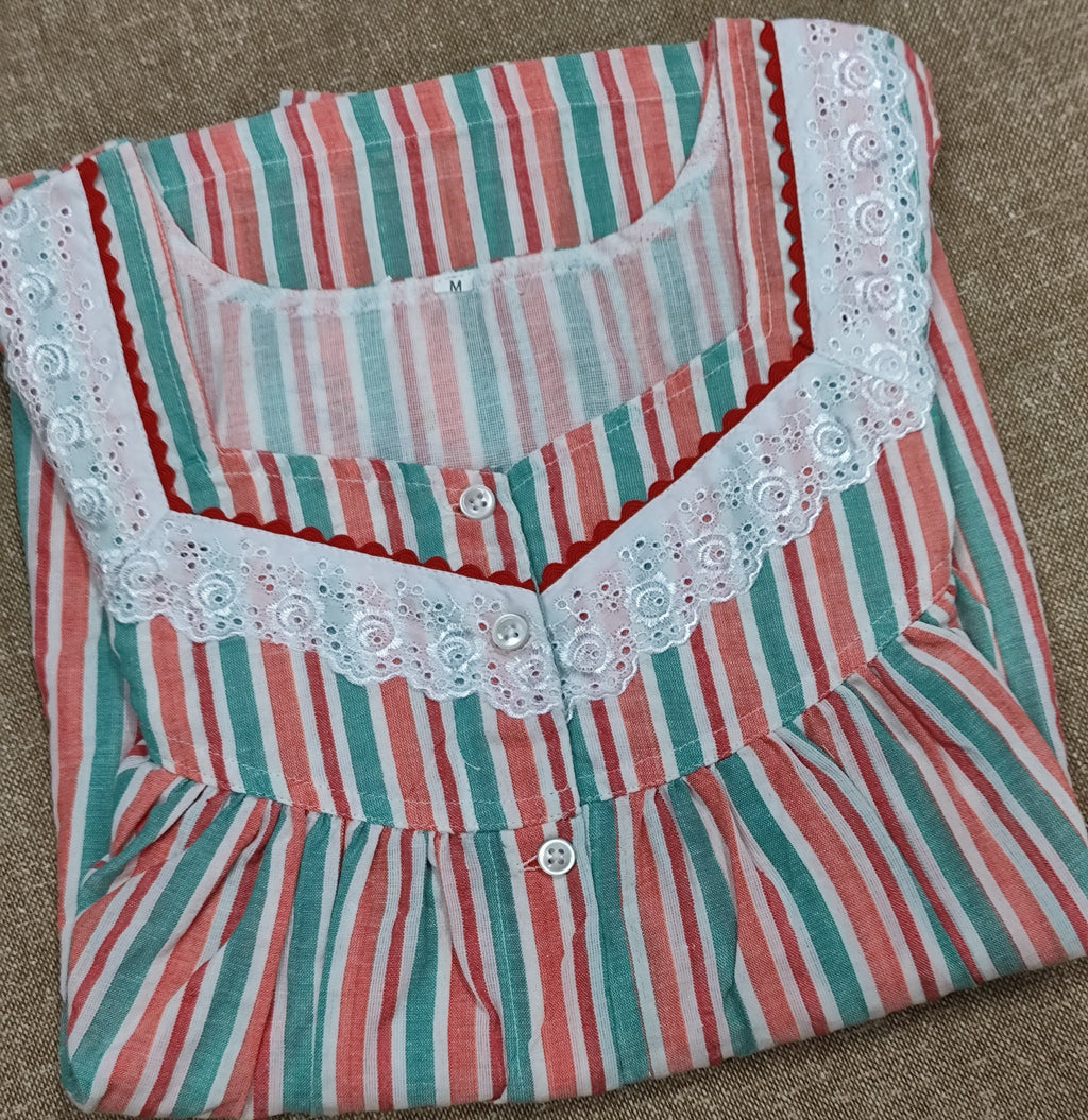 Bantex Pleated, Full Open Medium Printed Nighty