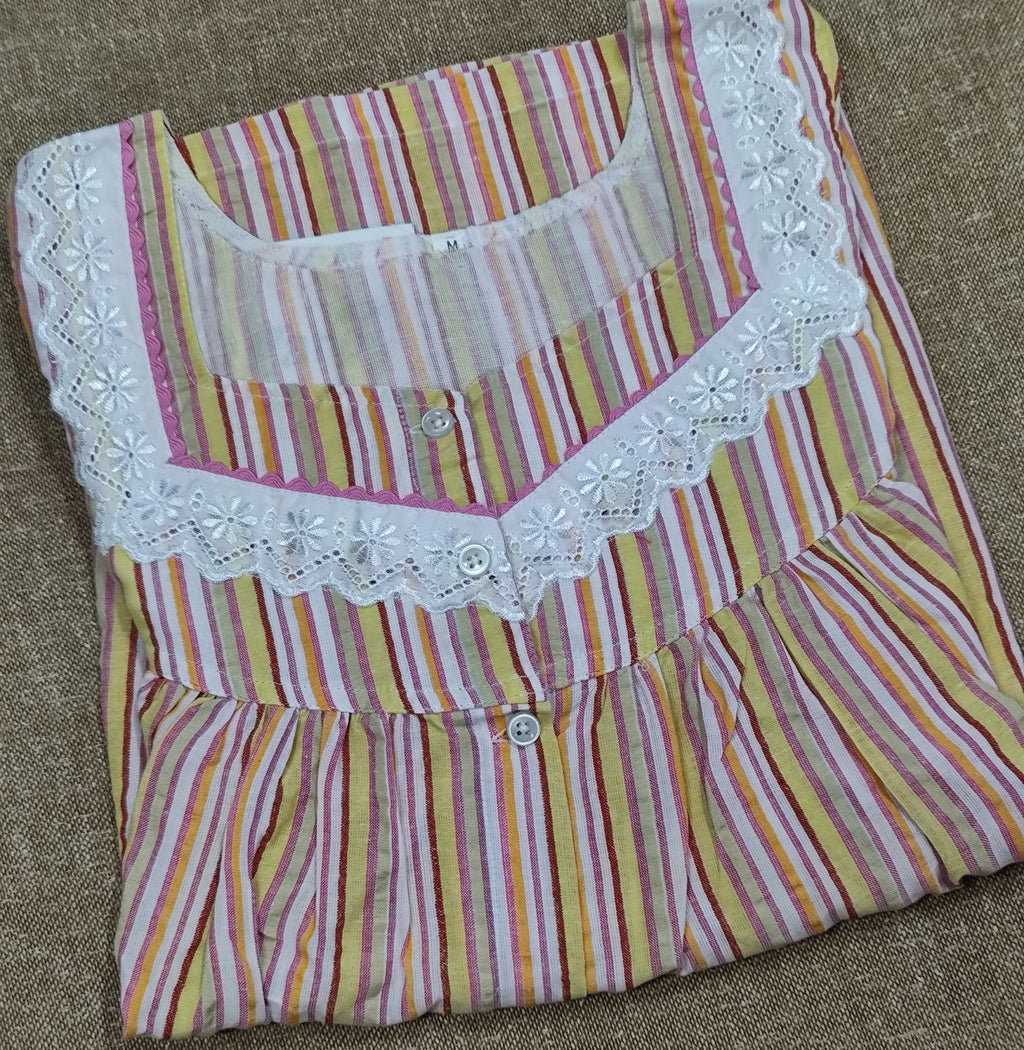 Bantex Pleated, Full Open Medium Printed Nighty