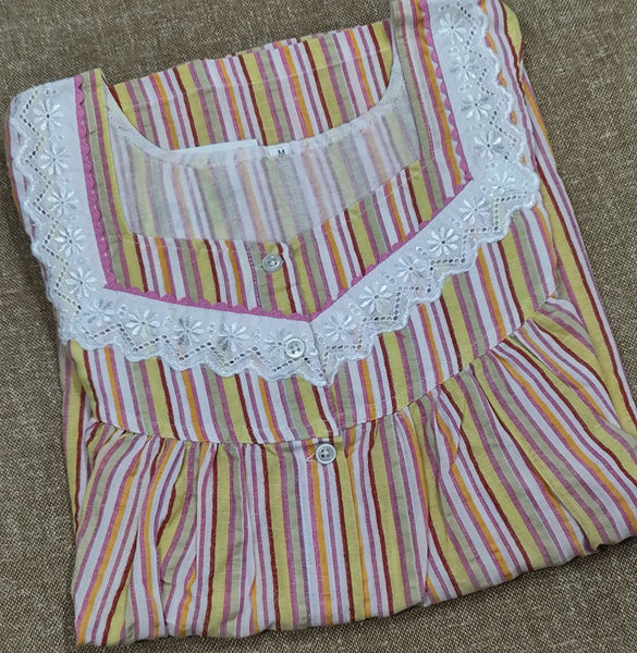 Bantex Pleated, Full Open Medium Printed Nighty