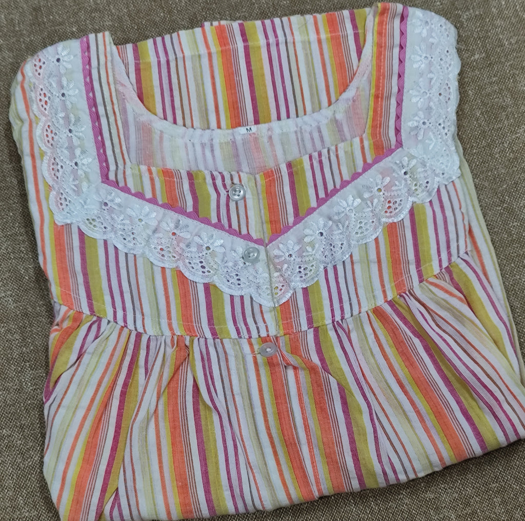 Bantex Pleated, Full Open Medium Printed Nighty