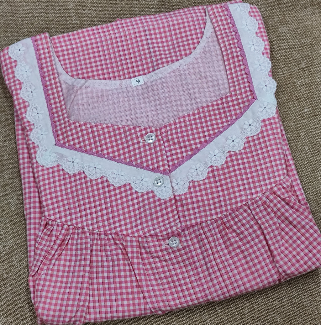 Bantex Pleated, Full Open Medium Printed Nighty