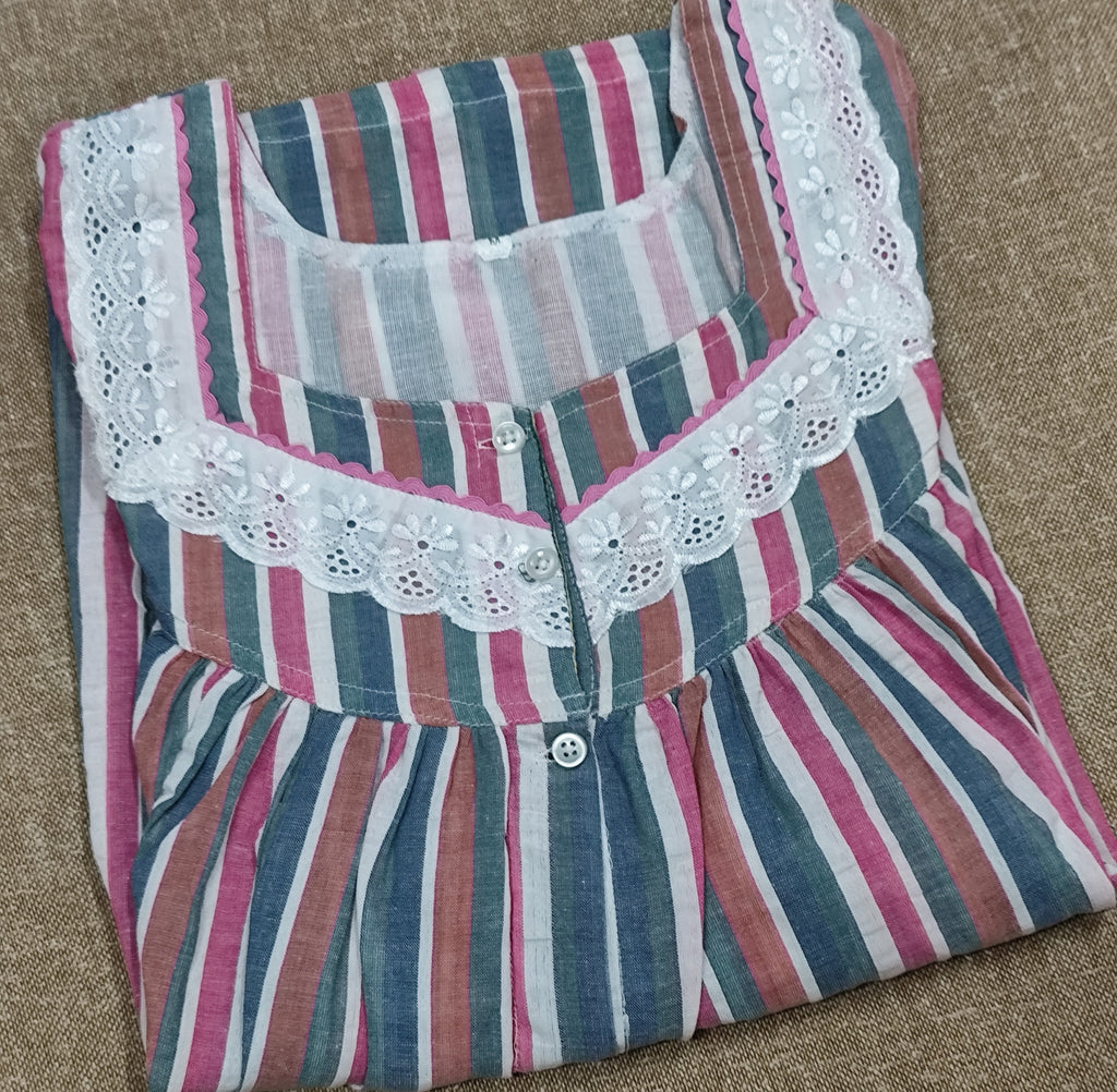 Bantex Pleated, Full Open Medium Printed Nighty