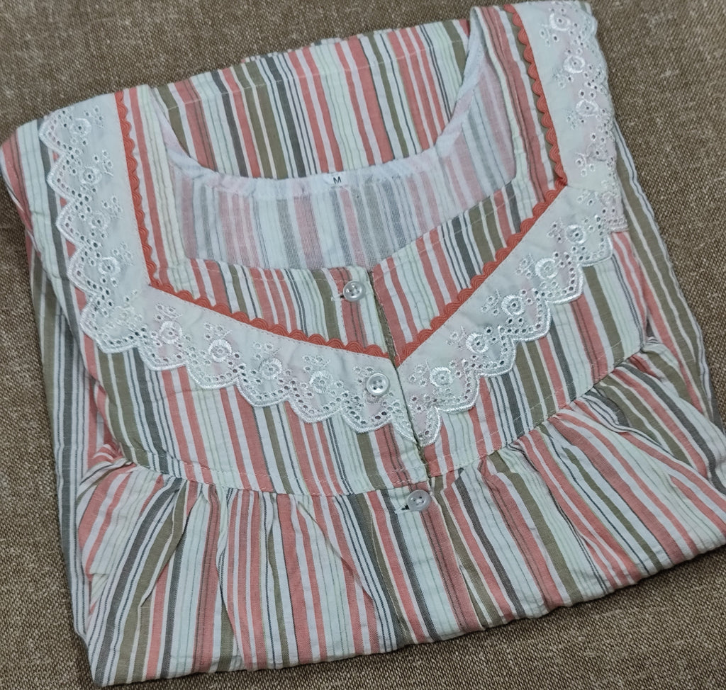 Bantex Pleated, Full Open Medium Printed Nighty