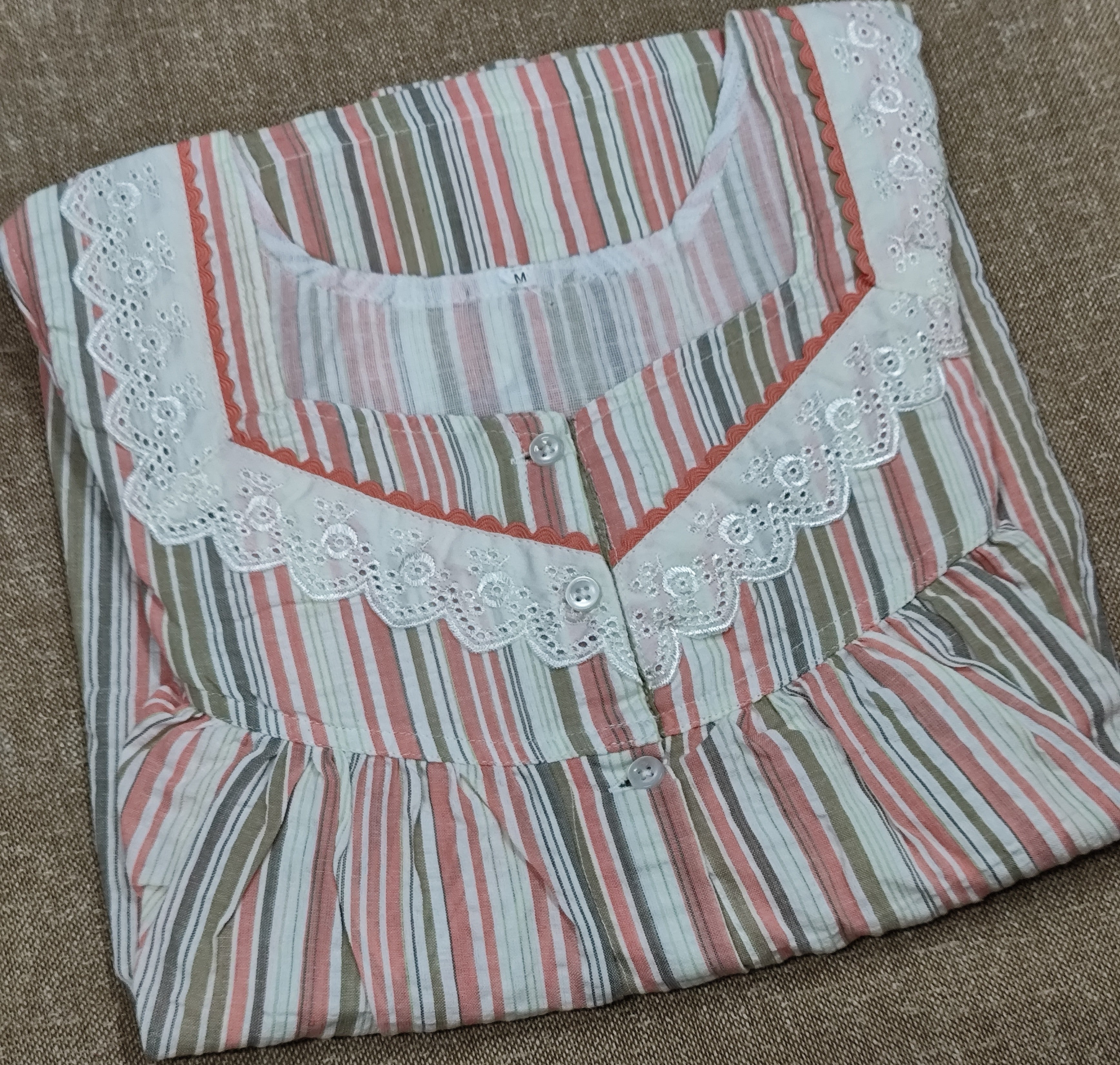 Bantex Pleated, Full Open Medium Printed Nighty