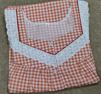 Soft Cotton Pleated, With Pockets, Half Open Large Printed Nighty