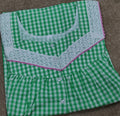 Cotton Pleated, With Pockets, Half Open Large Printed Nighty