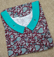 Soft Cotton Pleated, With Pockets, No Open Large Printed Nighty