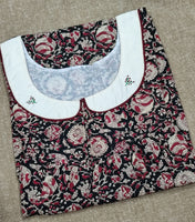 Soft Cotton Pleated, With Pockets, No Open Large Printed Nighty