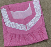Soft Cotton Pleated, With Pockets, No Open Medium Printed Nighty