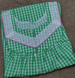 Cotton Pleated, With Pockets, Half Open Medium Printed Nighty