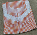 Cotton Pleated, With Pockets, Half Open Medium Printed Nighty