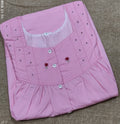 Cotton Pleated, With Pockets, Half Open Medium Printed Nighty