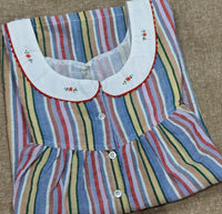 Bantex Pleated, With Pockets, Half Open Large Printed Nighty