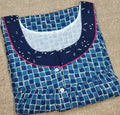 Cotton Pleated, With Pockets, Half Open Xlarge Printed Nighty