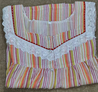 Cotton Pleated, With Pockets, Half Open Xlarge Printed Nighty
