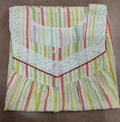 Soft Cotton Pleated, With Pockets, Half Open Large Printed Nighty