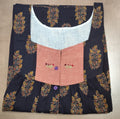 Soft Cotton Pleated, With Pockets, Half Open Large Printed Nighty