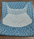 Soft Cotton Pleated, With Pockets, Half Open Large Printed Nighty
