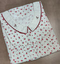 Cotton Pleated, With Pockets, Half Open Medium Printed Nighty
