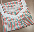 Cotton Pleated, With Pockets, Half Open Medium Printed Nighty