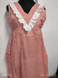 Cotton Pockets, Back A-line, Sleeveless, A-line churidar cut, Side elastic Medium Printed Frock Nighty With 48 inch length
