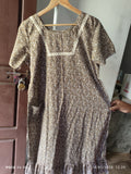 Cotton Tying String, A-line churidar cut Medium Printed Frock Nighty