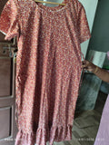 Cotton Tying String, A-line churidar cut Medium Printed Frock Nighty