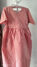 Bantex Pleated, With Pockets, Back A-line, Side elastic Large Printed Frock Nighty