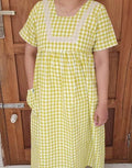 Bantex Pleated, With Pockets, Back A-line, Side elastic Medium Printed Frock Nighty