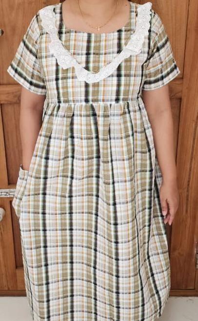 Bantex Pleated, Side zip, Pockets, Back A-line, Side elastic Medium Printed Maternity Wear