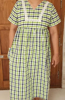 Bantex Pleated, With Pockets, Back A-line, Side elastic Medium Printed Frock Nighty