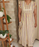 Cotton Pleated, Side zip, With Pockets, Back A-line Medium Printed Maternity Wear