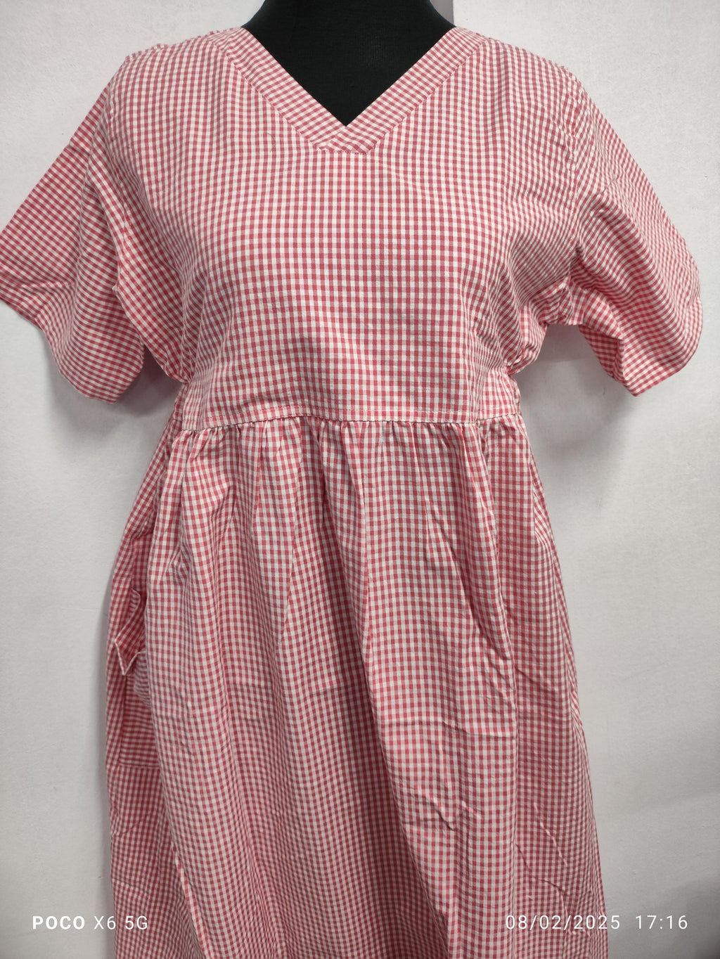 Cotton Side zip, Pockets, Back A-line, Side elastic Medium Printed Maternity Wear